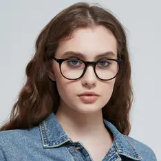 Round Black Eyeglasses