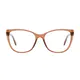 Square Transparent Brown Eyeglasses