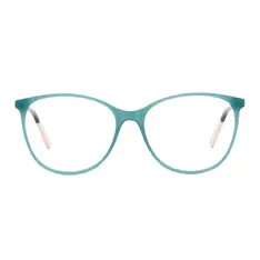 Oval Blue Eyeglasses