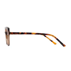 Cat-eye Transparent Brown Eyeglasses