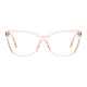 Rectangle Transparent Orange Eyeglasses