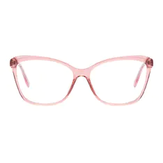 Rectangle Transparent Pink Eyeglasses