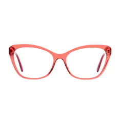 Cat-eye Transparent Red Eyeglasses