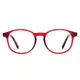 Oval Red Eyeglasses
