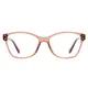 Rectangle Transparent Amber Eyeglasses