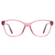 Rectangle Transparent Pink Eyeglasses