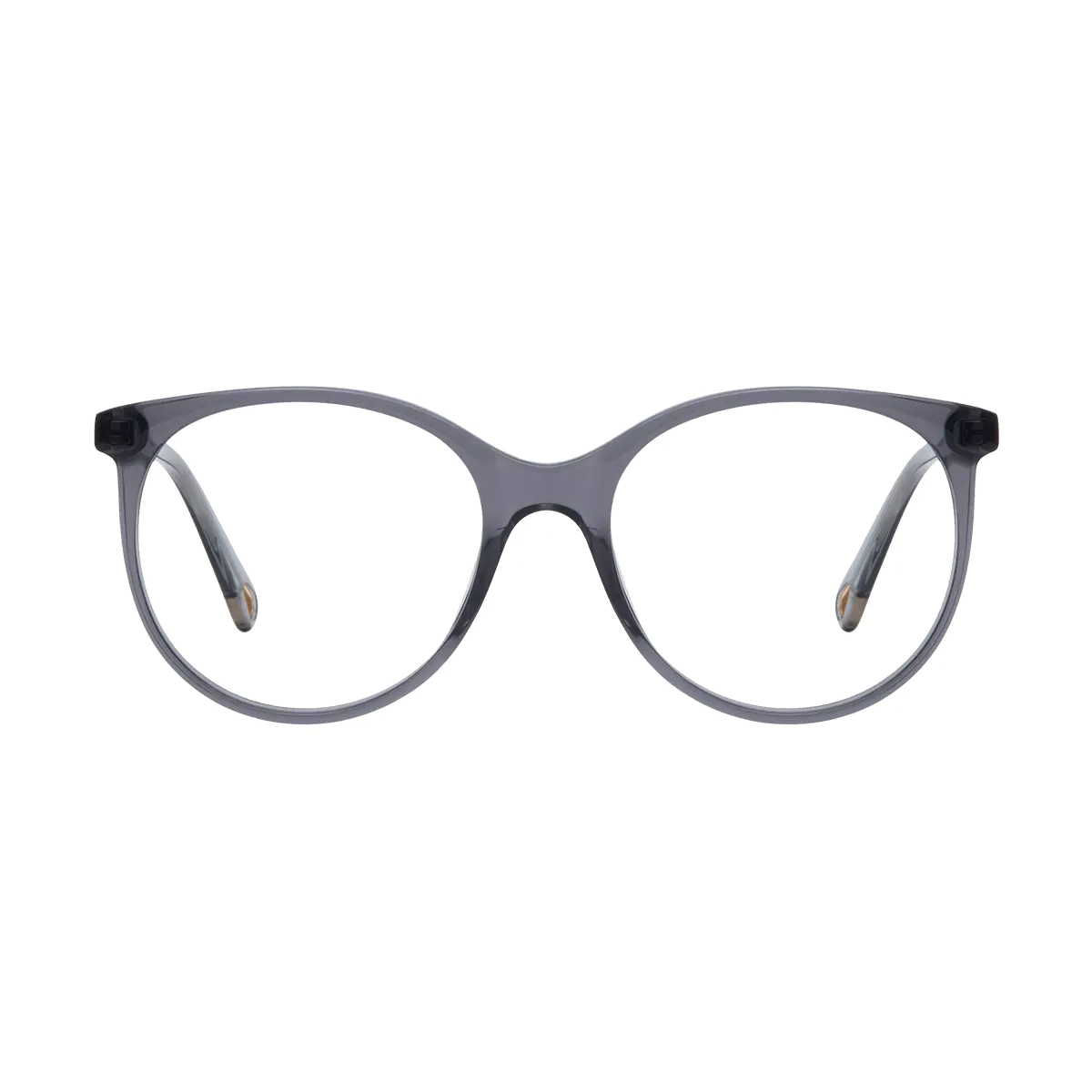 Round Gray Eyeglasses