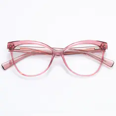 Cat-eye Transparent Pink Eyeglasses