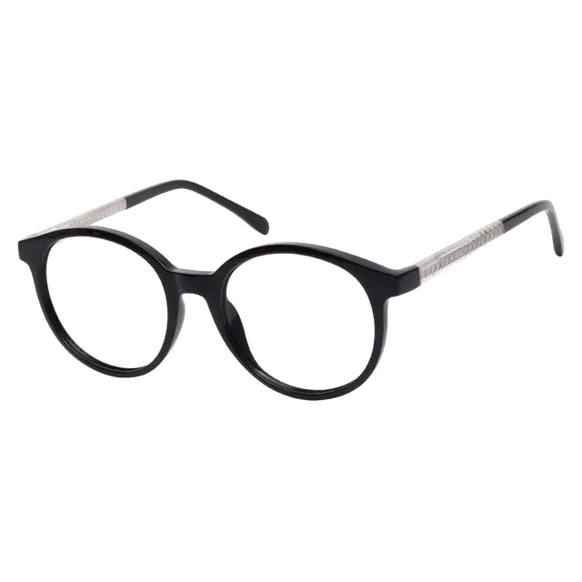 Round Black Eyeglasses
