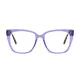 Square Transparent Purple Eyeglasses