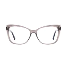 Cat-eye Transparent Gray Eyeglasses