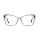 Square Transparent Gray Eyeglasses