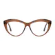 Cat-eye Transparent Brown Eyeglasses