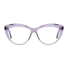Cat-eye Transparent Purple Eyeglasses