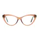 Cat-eye Transparent Brown Eyeglasses
