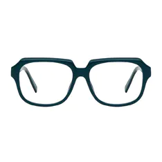 Square Dark Green Eyeglasses