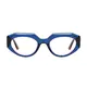 Geometric Navy Blue Eyeglasses