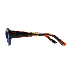 Geometric Navy Blue Eyeglasses