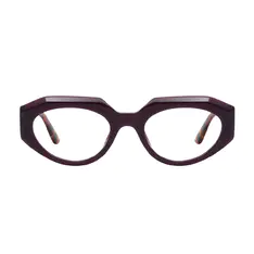 Geometric Dark Purple Eyeglasses