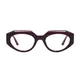 Geometric Dark Purple Eyeglasses