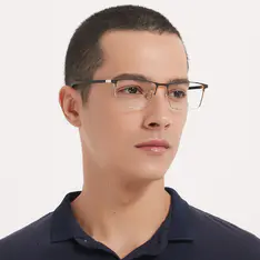 Rectangle Black/Gold Eyeglasses