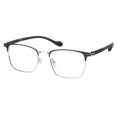 Rectangle Black Silver Eyeglasses