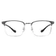 Rectangle Black Silver Eyeglasses