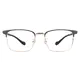 Rectangle Black Gold Eyeglasses