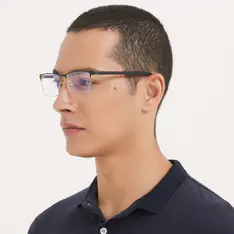 Rectangle Black/Gray Eyeglasses