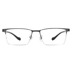 Rectangle Black Silver Eyeglasses