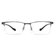Rectangle Black Silver Eyeglasses