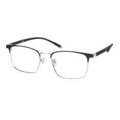 Rectangle Black Silver Eyeglasses