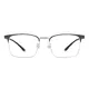 Rectangle Black Silver Eyeglasses