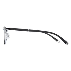 Rectangle Black Silver Eyeglasses