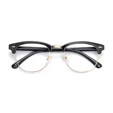 Browline Black/Gold Glasses