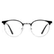 Browline Black Silver Eyeglasses