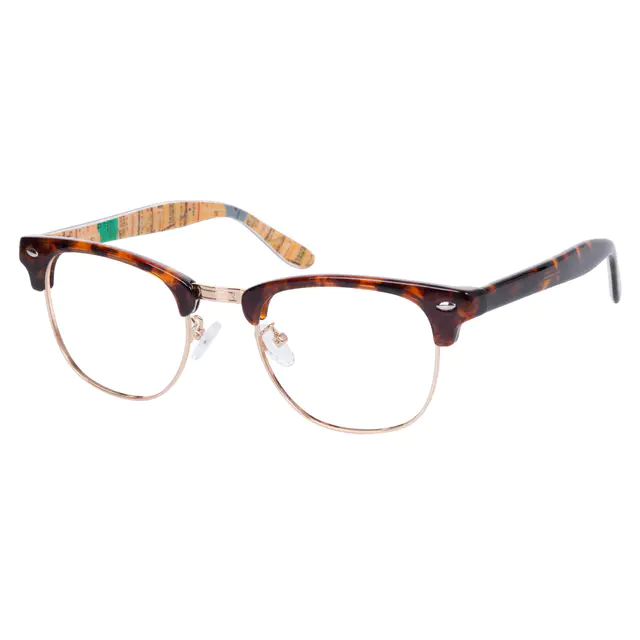 Browline Tortoiseshell Gold Eyeglasses
