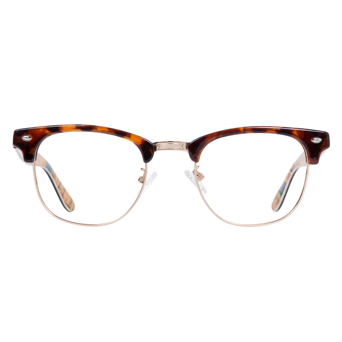 Browline Tortoiseshell Gold Eyeglasses