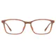 Rectangle Transparent Brown Eyeglasses