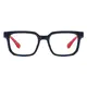 Rectangle Black/Red Eyeglasses