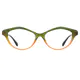 Cat-eye Green/Orange Eyeglasses