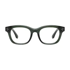 Rectangle Dark Green Eyeglasses