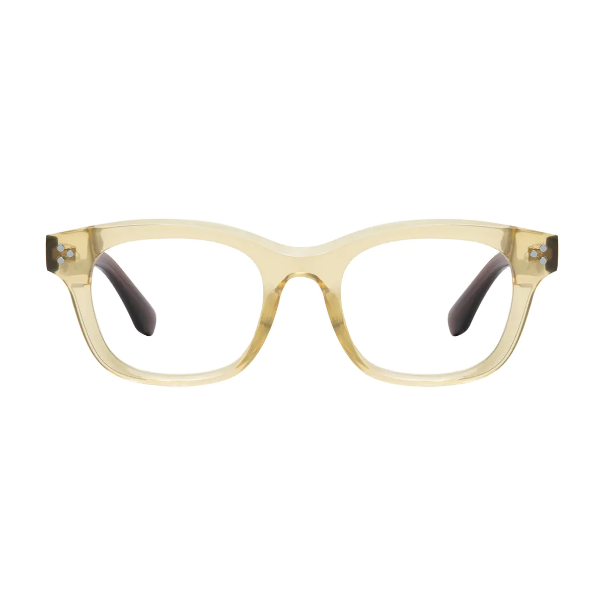 Rectangle Yellow/Brown Eyeglasses