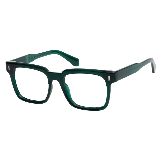 Square Green Eyeglasses