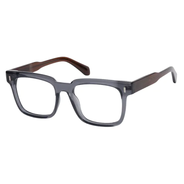 Square Gray/Brown Eyeglasses