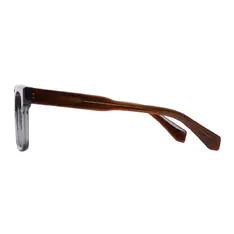 Square Gray/Brown Eyeglasses