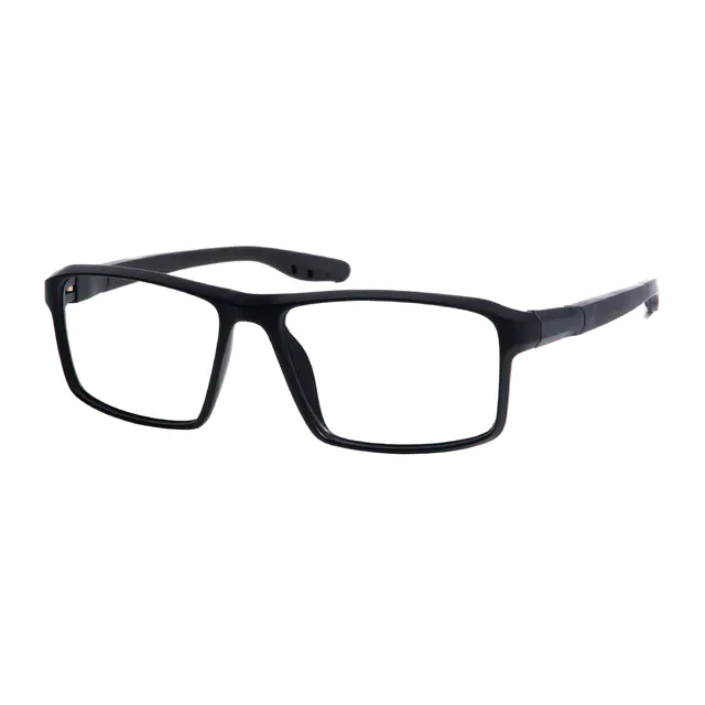 Rectangle Black Sport Eyeglasses