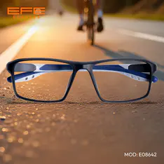 Rectangle Black Sport Eyeglasses