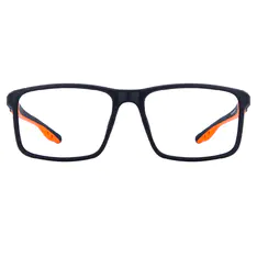 Rectangle Black/Orange Eyeglasses