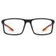Rectangle Black/Orange Eyeglasses